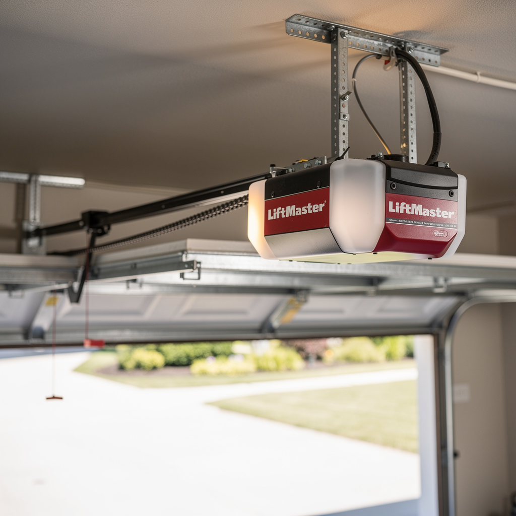 LiftMaster garage door opener installation by professional technician in Edmond